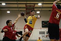 06.11.2004<br>Krems - Tulln 26:19<br>SULZBACHER Gerhard (Krems)<br>THAQI Ibish, DJUKIC Damir (Tulln)