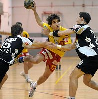 03.05.2009<br>UHK Krems - ULZ Schwaz/36:29 (19:17)<br>HECHENBLAIKNER Manuel, SCHOPF Tobias, GIERLINGER Manuel