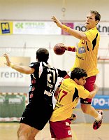 01.10.2008<br>UHK Krems - A1 Bregenz/31:33<br>KUZO Andrej, SCHOPF Tobias, VIZVARY Kristof<br>