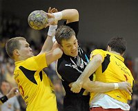 08.03.2009<br>UHK Krems - Bregenz/31:32 (12:13)<br>VIZVARY Kristof, GUENTHER Matthias, BELAS Ivica