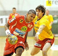 07.11.2009<br>UHK Krems - Union Leoben/34:28 (15:15)<br>SANTOS Raul, SCHOPF Tobias