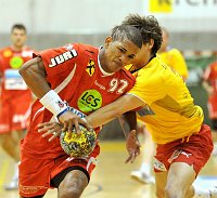 07.11.2009<br>UHK Krems - Union Leoben/34:28 (15:15)<br>SANTOS Raul, SCHOPF Tobias