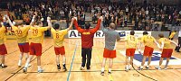 07.11.2009<br>UHK Krems - Union Leoben/34:28 (15:15)<br>Jubel vor Fantrbuene