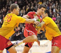 07.11.2009<br>UHK Krems - Union Leoben/34:28 (15:15)<br>VIZVARY Kristof, ILLMAYER Thomas, BELAS Ivica