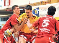 07.11.2009<br>UHK Krems - Union Leoben/34:28 (15:15)<br>UNGER Maximilian, BELAS Ivica, MONSCHEIN Patrick