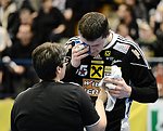 09.02.2013, Krems, Handball, Handball Liga Austria, HLA, MPO, UHK Krems - Fivers WAT Margareten,<br>NECKAM Monika, KIRVELIAVICIUS Romas<br><br>Copyright DIENER / Zierlinger Karl<br>Marktgasse 3-7 / 4 / 5 / 21<br>A-1090 Wien<br>Telefax +43 1 955 32 35<br>Mobil +43 676 629 98 51<br>BA-CA<br>Bank Nr. 12000<br>Account Nr. 00712 223 783<br>e-mail: agentur@diener.at<br>Datenbank: www.diener.at