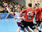 23.03.2013, Krems, Handball, Handball Liga Austria, HLA, MPO, UHK Krems - HC Hard,<br>BJELIS Mario, VIZVARY  Kristof, MITKOV Vlatko<br><br>Copyright DIENER / Zierlinger Karl<br>Marktgasse 3-7 / 4 / 5 / 21<br>A-1090 Wien<br>Telefax +43 1 955 32 35<br>Mobil +43 676 629 98 51<br>BA-CA<br>Bank Nr. 12000<br>Account Nr. 00712 223 783<br>e-mail: agentur@diener.at<br>Datenbank: www.diener.at