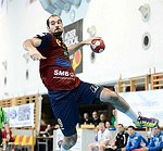 09.03.2013, Krems, Handball, Handball Liga Austria, HLA, MPO, UHK Krems, Union Leoben<br>QUERIN Leonardo<br><br><br>Copyright DIENER / Zierlinger Karl<br>Marktgasse 3-7 / 4 / 5 / 21<br>A-1090 Wien<br>Telefax +43 1 955 32 35<br>Mobil +43 676 629 98 51<br>BA-CA<br>Bank Nr. 12000<br>Account Nr. 00712 223 783<br>e-mail: agentur@diener.at<br>Datenbank: www.diener.at