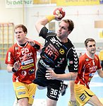 24.11.2012, Krems, Handball, Handball Liga Austria, <br>HLA, GD, UHK Krems, Bregenz,<br>VIZVARY Kristov, PODVRSIC Andraz, BELAS Ivica<br><br><br>Copyright DIENER / Zierlinger Karl<br>Marktgasse 3-7 / 4 / 5 / 21<br>A-1090 Wien<br>Telefax +43 1 955 32 35<br>Mobil +43 676 629 98 51<br>BA-CA<br>Bank Nr. 12000<br>Account Nr. 00712 223 783<br>e-mail: agentur@diener.at<br>Datenbank: www.diener.at