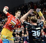 24.11.2012, Krems, Handball, Handball Liga Austria, <br>HLA, GD, UHK Krems, Bregenz,<br>BELAS Ivica, PODVRSIC Andraz<br><br><br>Copyright DIENER / Zierlinger Karl<br>Marktgasse 3-7 / 4 / 5 / 21<br>A-1090 Wien<br>Telefax +43 1 955 32 35<br>Mobil +43 676 629 98 51<br>BA-CA<br>Bank Nr. 12000<br>Account Nr. 00712 223 783<br>e-mail: agentur@diener.at<br>Datenbank: www.diener.at