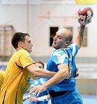 22.09.2012, Krems, Handball, Handball Liga Austria, HLA, GD, UHK Krems - HC Linz,<br>BELAS Ivica, LOVRINOVIC Ilija<br><br>Copyright DIENER / Zierlinger Karl<br>Marktgasse 3-7 / 4 / 5 / 21<br>A-1090 Wien<br>Telefax +43 1 955 32 35<br>Mobil +43 676 629 98 51<br>BA-CA<br>Bank Nr. 12000<br>Account Nr. 00712 223 783<br>e-mail: agentur@diener.at<br>Datenbank: www.diener.at