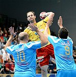 22.09.2012, Krems, Handball, Handball Liga Austria, HLA, GD, UHK Krems - HC Linz,<br>LOVRINOVIC Ilija, MITKOV Slavko, BARISIC JAMAN Sasa<br><br>Copyright DIENER / Zierlinger Karl<br>Marktgasse 3-7 / 4 / 5 / 21<br>A-1090 Wien<br>Telefax +43 1 955 32 35<br>Mobil +43 676 629 98 51<br>BA-CA<br>Bank Nr. 12000<br>Account Nr. 00712 223 783<br>e-mail: agentur@diener.at<br>Datenbank: www.diener.at