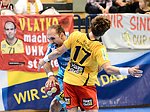 22.09.2012, Krems, Handball, Handball Liga Austria, HLA, GD, UHK Krems - HC Linz,<br>SCHNEIDER Uwe, SCHOPF Tobias<br><br>Copyright DIENER / Zierlinger Karl<br>Marktgasse 3-7 / 4 / 5 / 21<br>A-1090 Wien<br>Telefax +43 1 955 32 35<br>Mobil +43 676 629 98 51<br>BA-CA<br>Bank Nr. 12000<br>Account Nr. 00712 223 783<br>e-mail: agentur@diener.at<br>Datenbank: www.diener.at