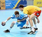 22.09.2012, Krems, Handball, Handball Liga Austria, HLA, GD, UHK Krems - HC Linz,<br>STACHELBERGER Andreas, BELAS Ivica<br><br>Copyright DIENER / Zierlinger Karl<br>Marktgasse 3-7 / 4 / 5 / 21<br>A-1090 Wien<br>Telefax +43 1 955 32 35<br>Mobil +43 676 629 98 51<br>BA-CA<br>Bank Nr. 12000<br>Account Nr. 00712 223 783<br>e-mail: agentur@diener.at<br>Datenbank: www.diener.at