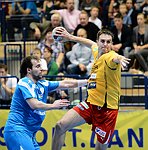 22.09.2012, Krems, Handball, Handball Liga Austria, HLA, GD, UHK Krems - HC Linz,<br>LEHNER Stefan, BELAS Ivica<br><br>Copyright DIENER / Zierlinger Karl<br>Marktgasse 3-7 / 4 / 5 / 21<br>A-1090 Wien<br>Telefax +43 1 955 32 35<br>Mobil +43 676 629 98 51<br>BA-CA<br>Bank Nr. 12000<br>Account Nr. 00712 223 783<br>e-mail: agentur@diener.at<br>Datenbank: www.diener.at