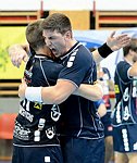 05.09.2012, Krems, Handball, Handball Liga Austria, <br>HLA, GD, UHK Krems - HIT Tirol,<br>KRAUCEVICIUS Tomas, HERMANN Alexander<br><br><br>Copyright DIENER / Zierlinger Karl<br>Marktgasse 3-7 / 4 / 5 / 21<br>A-1090 Wien<br>Telefax +43 1 955 32 35<br>Mobil +43 676 629 98 51<br>BA-CA<br>Bank Nr. 12000<br>Account Nr. 00712 223 783<br>e-mail: agentur@diener.at<br>Datenbank: www.diener.at