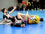 05.09.2012, Krems, Handball, Handball Liga Austria, <br>HLA, GD, UHK Krems - HIT Tirol,<br>PEROVIC Draguljub, KAINMUELLER Klemens, CHALUPA Guenther<br><br><br>Copyright DIENER / Zierlinger Karl<br>Marktgasse 3-7 / 4 / 5 / 21<br>A-1090 Wien<br>Telefax +43 1 955 32 35<br>Mobil +43 676 629 98 51<br>BA-CA<br>Bank Nr. 12000<br>Account Nr. 00712 223 783<br>e-mail: agentur@diener.at<br>Datenbank: www.diener.at
