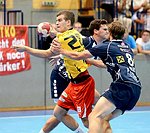 05.09.2012, Krems, Handball, Handball Liga Austria, <br>HLA, GD, UHK Krems - HIT Tirol,<br>FEICHTINGER Sebastian, BAMMER Dominik, WALTER Christoph<br><br><br>Copyright DIENER / Zierlinger Karl<br>Marktgasse 3-7 / 4 / 5 / 21<br>A-1090 Wien<br>Telefax +43 1 955 32 35<br>Mobil +43 676 629 98 51<br>BA-CA<br>Bank Nr. 12000<br>Account Nr. 00712 223 783<br>e-mail: agentur@diener.at<br>Datenbank: www.diener.at