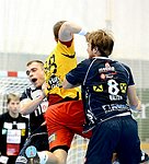 05.09.2012, Krems, Handball, Handball Liga Austria, <br>HLA, GD, UHK Krems - HIT Tirol,<br>KRAUCEVICIUS Tomas, FEICHTINGER Sebastian, WALTER Christoph<br><br><br>Copyright DIENER / Zierlinger Karl<br>Marktgasse 3-7 / 4 / 5 / 21<br>A-1090 Wien<br>Telefax +43 1 955 32 35<br>Mobil +43 676 629 98 51<br>BA-CA<br>Bank Nr. 12000<br>Account Nr. 00712 223 783<br>e-mail: agentur@diener.at<br>Datenbank: www.diener.at