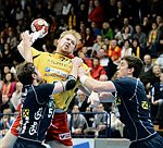 02.02.2013, Krems, Handball, OEHB Cup Viertelfinale, <br>UHK Krems, HITTirol,<br>STEIGER Pius, LINT Werner, HERMANN Maximilian<br><br><br><br>Copyright DIENER / Zierlinger Karl<br>Marktgasse 3-7 / 4 / 5 / 21<br>A-1090 Wien<br>Telefax +43 1 955 32 35<br>Mobil +43 676 629 98 51<br>BA-CA<br>Bank Nr. 12000<br>Account Nr. 00712 223 783<br>e-mail: agentur@diener.at<br>Datenbank: www.diener.at