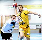 06.10.2012, Krems, Handball, Handball Liga Austria, HLA, GD, UHK Krems - HSG  Baernbach / Koeflach,<br>GREBIEN Christian, CHALUPA Georg<br><br><br>Copyright DIENER / Zierlinger Karl<br>Marktgasse 3-7 / 4 / 5 / 21<br>A-1090 Wien<br>Telefax +43 1 955 32 35<br>Mobil +43 676 629 98 51<br>BA-CA<br>Bank Nr. 12000<br>Account Nr. 00712 223 783<br>e-mail: agentur@diener.at<br>Datenbank: www.diener.at