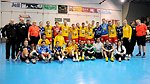 04.01.2013, Krems, Handball, Benefiz Gender-Match, Dom der Wachau, UHK Krems, Hypo NOE,<br>Spierleinnen, Spieler, Betreuer und Schiedsrichter friedlich vereint<br><br><br>Copyright DIENER / Zierlinger Karl<br>Marktgasse 3-7 / 4 / 5 / 21<br>A-1090 Wien<br>Telefax +43 1 955 32 35<br>Mobil +43 676 629 98 51<br>BA-CA<br>Bank Nr. 12000<br>Account Nr. 00712 223 783<br>e-mail: agentur@diener.at<br>Datenbank: www.diener.at