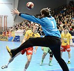 08.12.2012, Krems, Handball, Handball Liga Austria, <br>HLA, GD, UHK Krems, SG Westwien,<br>BELAS Ivica, UVODIC Sandro<br><br><br>Copyright DIENER / Zierlinger Karl<br>Marktgasse 3-7 / 4 / 5 / 21<br>A-1090 Wien<br>Telefax +43 1 955 32 35<br>Mobil +43 676 629 98 51<br>BA-CA<br>Bank Nr. 12000<br>Account Nr. 00712 223 783<br>e-mail: agentur@diener.at<br>Datenbank: www.diener.at