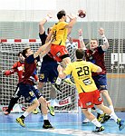 10.11.2012, Krems, Handball, Handball Liga Austria, HLA, GD, UHK Krems, Union Leoben<br>MARINOVIC Luka, HECHENBLAIKNER Manuel, SURAC Domagoj, CHALUPA Georg, FEICHTINGER Sebastian, MARETIC Mario<br><br><br>Copyright DIENER / Zierlinger Karl<br>Marktgasse 3-7 / 4 / 5 / 21<br>A-1090 Wien<br>Telefax +43 1 955 32 35<br>Mobil +43 676 629 98 51<br>BA-CA<br>Bank Nr. 12000<br>Account Nr. 00712 223 783<br>e-mail: agentur@diener.at<br>Datenbank: www.diener.at