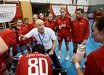 27.10.2013, Krems, Handball, Laenderspiel, Nationalteam,  Oesterreich - Ukraine, Europameisterschaftsqualifikation, Damen, European Championships, Qualification ,Women, <br>Austria - Ukrain, Timeout sterreich<br><br><br>Copyright DIENER / Zierlinger Karl<br>Marktgasse 3-7 / 4 / 5 / 21<br>A-1090 Wien<br>Telefax +43 1 955 32 35<br>Mobil +43 676 629 98 51<br>BA-CA<br>Bank Nr. 12000<br>Account Nr. 00712 223 783<br>e-mail: agentur@diener.at<br>Datenbank: www.diener.at