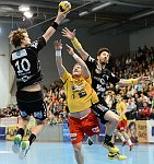 28.04.2014, Krems, Handball, Handball Liga Austria, HLA, Viertelfinale, UHK Krems, Bregenz,<br>BABARSKAS Povilas, WALZER Guenther, MAYER Lucas<br><br><br>Copyright DIENER / Karl Zierlinger<br>Marktgasse 3-7 / 4 / 5 / 21<br>A-1090 Wien<br>Telefax +43 1 955 32 35<br>Mobil +43 676 629 98 51<br>BA-CA<br>Bank Nr. 12000<br>Account Nr. 00712 223 783<br>e-mail: agentur@diener.at<br>Datenbank: www.diener.at