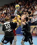 28.04.2014, Krems, Handball, Handball Liga Austria, HLA, Viertelfinale, UHK Krems, Bregenz,<br>BABARSKAS Povilas, BABARSKAS Gerdas, MAYER Lucas<br><br><br>Copyright DIENER / Karl Zierlinger<br>Marktgasse 3-7 / 4 / 5 / 21<br>A-1090 Wien<br>Telefax +43 1 955 32 35<br>Mobil +43 676 629 98 51<br>BA-CA<br>Bank Nr. 12000<br>Account Nr. 00712 223 783<br>e-mail: agentur@diener.at<br>Datenbank: www.diener.at