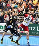 16.05.2016, Krems, Handball, Handball Liga Austria, HLA, HF, UHK Krems, WAT Margareten,<br>WOESS Richard, MARTINOVIC Ivan, FEICHTINGER Sebastian<br><br><br><br>Copyright DIENER / Zierlinger<br>Marktgasse 3-7 / 4 / 5 / 21<br>A-1090 Wien<br>Telefax +43 1 955 32 35<br>Mobil +43 676 629 98 51<br>BA-CA<br>Bank Nr. 12000<br>Account Nr. 00712 223 783<br>e-mail: agentur@diener.at<br>Datenbank: www.diener.at
