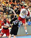 16.05.2016, Krems, Handball, Handball Liga Austria, HLA, HF, UHK Krems, WAT Margareten,<br>SURAC Domagoj, SCHWEIGER Vincent, FEICHTINGER Sebastian<br><br><br><br>Copyright DIENER / Zierlinger<br>Marktgasse 3-7 / 4 / 5 / 21<br>A-1090 Wien<br>Telefax +43 1 955 32 35<br>Mobil +43 676 629 98 51<br>BA-CA<br>Bank Nr. 12000<br>Account Nr. 00712 223 783<br>e-mail: agentur@diener.at<br>Datenbank: www.diener.at