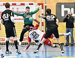 16.05.2016, Krems, Handball, Handball Liga Austria, HLA, HF, UHK Krems, WAT Margareten,<br>BILYK Nikola, PILIPOVIC Kristian, SURAC Domagoj, KOLAR Markus, <br><br><br>Copyright DIENER / Zierlinger<br>Marktgasse 3-7 / 4 / 5 / 21<br>A-1090 Wien<br>Telefax +43 1 955 32 35<br>Mobil +43 676 629 98 51<br>BA-CA<br>Bank Nr. 12000<br>Account Nr. 00712 223 783<br>e-mail: agentur@diener.at<br>Datenbank: www.diener.at