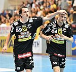 16.05.2016, Krems, Handball, Handball Liga Austria, HLA, HF, UHK Krems, WAT Margareten,<br>KOLAR Markus, ZIURA Vytautas<br><br><br><br>Copyright DIENER / Zierlinger<br>Marktgasse 3-7 / 4 / 5 / 21<br>A-1090 Wien<br>Telefax +43 1 955 32 35<br>Mobil +43 676 629 98 51<br>BA-CA<br>Bank Nr. 12000<br>Account Nr. 00712 223 783<br>e-mail: agentur@diener.at<br>Datenbank: www.diener.at
