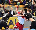 11.12.2015, Krems, Handball, Handball Liga Austria, HLA, GD, UHK Krems, HT Schwaz,<br>WANITSCHEK Alexander, SURAC Domagoj, JURIC Patrik<br><br><br><br>Copyright DIENER / Zierlinger Karl<br>Marktgasse 3-7 / 4 / 5 / 21<br>A-1090 Wien<br>Telefax +43 1 955 32 35<br>Mobil +43 676 629 98 51<br>BA-CA<br>Bank Nr. 12000<br>Account Nr. 00712 223 783<br>e-mail: agentur@diener.at<br>Datenbank: www.diener.at