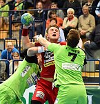 23.10.2015, Krems, Handball, Handball Liga Austria, HLA, GD, UHK Krems, SG Westwien,<br>JELINEK Wilhelm, NEUHOLD Christoph, FUEHRER Matthias<br><br><br><br>Copyright DIENER / Zierlinger Karl<br>Marktgasse 3-7 / 4 / 5 / 21<br>A-1090 Wien<br>Telefax +43 1 955 32 35<br>Mobil +43 676 629 98 51<br>BA-CA<br>Bank Nr. 12000<br>Account Nr. 00712 223 783<br>e-mail: agentur@diener.at<br>Datenbank: www.diener.at