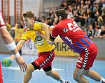 26.09.2015, Krems, Handball, Handball Liga Austria, HLA, GD, UHK Krems, WAT Margareten,<br>NEUHOLD Christoph, WAGNER Tobias<br><br><br><br>Copyright DIENER / Zierlinger<br>Marktgasse 3-7 / 4 / 5 / 21<br>A-1090 Wien<br>Telefax +43 1 955 32 35<br>Mobil +43 676 629 98 51<br>BA-CA<br>Bank Nr. 12000<br>Account Nr. 00712 223 783<br>e-mail: agentur@diener.at<br>Datenbank: www.diener.at