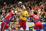 26.09.2015, Krems, Handball, Handball Liga Austria, HLA, GD, UHK Krems, WAT Margareten,<br>WAGNER Tobias, NEUHOLD Christoph, EITUTIS Tomas<br><br><br><br>Copyright DIENER / Zierlinger<br>Marktgasse 3-7 / 4 / 5 / 21<br>A-1090 Wien<br>Telefax +43 1 955 32 35<br>Mobil +43 676 629 98 51<br>BA-CA<br>Bank Nr. 12000<br>Account Nr. 00712 223 783<br>e-mail: agentur@diener.at<br>Datenbank: www.diener.at