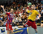 26.09.2015, Krems, Handball, Handball Liga Austria, HLA, GD, UHK Krems, WAT Margareten,<br>KOLAR Markus, FEICHTINGER Sebastian<br><br><br><br>Copyright DIENER / Zierlinger<br>Marktgasse 3-7 / 4 / 5 / 21<br>A-1090 Wien<br>Telefax +43 1 955 32 35<br>Mobil +43 676 629 98 51<br>BA-CA<br>Bank Nr. 12000<br>Account Nr. 00712 223 783<br>e-mail: agentur@diener.at<br>Datenbank: www.diener.at
