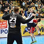 12.02.2016, Krems, Handball, Handball Liga Austria, HLA, OPO, UHK Krems, HC Hard,<br>SHEJBAL Mihal, KNAUTH Michael, SCHOPF Tobias<br><br><br><br>Copyright DIENER / Zierlinger Karl<br>Marktgasse 3-7 / 4 / 5 / 21<br>A-1090 Wien<br>Telefax +43 1 955 32 35<br>Mobil +43 676 629 98 51<br>BA-CA<br>Bank Nr. 12000<br>Account Nr. 00712 223 783<br>e-mail: agentur@diener.at<br>Datenbank: www.diener.at