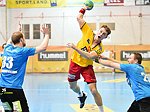 30.04.2016,  Krems,  Handball,  Handball Liga Austria,  HLA, VF,  UHK Krems,  Union Leoben,<br>TRUCHANOVICIUS Jonas, NEUHOLD Christoph, KOVACECH Marek<br><br><br>Copyright DIENER / Zierlinger <br>Marktgasse 3-7 / 4 / 5 / 21<br>A-1090 Wien<br>Telefax +43 1 955 32 35<br>Mobil +43 676 629 98 51<br>BA-CA<br>Bank Nr. 12000<br>Account Nr. 00712 223 783<br>e-mail: agentur@diener.at<br>Datenbank: www.diener.at