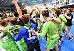 28.04.2017,  Krems,  Handball,  Handball Liga Austria,  HLA, 3.VF,  UHK Krems,  SG Westwien<br>Siegesjubel Westwien<br><br><br>Copyright DIENER / Zierlinger <br>Marktgasse 3-7 / 4 / 5 / 21<br>A-1090 Wien<br>Telefax +43 1 955 32 35<br>Mobil +43 676 629 98 51<br>BA-CA<br>Bank Nr. 12000<br>Account Nr. 00712 223 783<br>e-mail: agentur@diener.at<br>Datenbank: www.diener.at