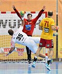 04.10.2016, Krems, Handball, Handball Liga Austria, HLA, GD, UHK Krems, HC Hard,<br>SURAC Domagoj, MUSEL Gregory, MITKOV Vlatko<br><br><br>Copyright / www. sportfotos. at<br>Missongasse 21<br>A - 3500 Krems<br>zierlinger@sportfotos.at<br>www.sportfotos.at<br>Kremser Bank <br>BIC SPKDAT21XXX<br>IBAN AT392022800704000918
