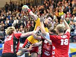 15.10.2016, Krems, Handball, Handball Liga Austria, HLA, GD, UHK Krems,  HT Schwaz,<br>NICOLAISEN Michael, TOMANN Aron, PRAKAPENIA Anton<br><br><br>Copyright / www. sportfotos. at<br>Missongasse 21<br>A - 3500 Krems<br>zierlinger@sportfotos.at<br>www.sportfotos.at<br>Kremser Bank <br>BIC SPKDAT21XXX<br>IBAN AT392022800704000918