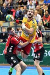 15.10.2016, Krems, Handball, Handball Liga Austria, HLA, GD, UHK Krems,  HT Schwaz,<br>KANDOLF Thomas, FEICHTINGER Sebastian, WILFLING Clemens<br><br><br>Copyright / www. sportfotos. at<br>Missongasse 21<br>A - 3500 Krems<br>zierlinger@sportfotos.at<br>www.sportfotos.at<br>Kremser Bank <br>BIC SPKDAT21XXX<br>IBAN AT392022800704000918