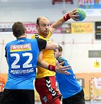 03.09.2016, Krems, Handball, Handball Liga Austria, HLA, GD, UHK Krems, SC Ferlach,<br>POMORISAC Dean David, MITKOV Vlatko, <br><br><br>Copyright / www. sportfotos. at<br>Missongasse 21<br>A - 3500 Krems<br>zierlinger@sportfotos.at<br>www.sportfotos.at<br>Kremser Bank <br>BIC SPKDAT21XXX<br>IBAN AT392022800704000918<br>