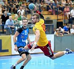03.09.2016, Krems, Handball, Handball Liga Austria, HLA, GD, UHK Krems, SC Ferlach,<br>POMORISAC Dean David, FEICHTINGER Sebastian<br><br><br>Copyright / www. sportfotos. at<br>Missongasse 21<br>A - 3500 Krems<br>zierlinger@sportfotos.at<br>www.sportfotos.at<br>Kremser Bank <br>BIC SPKDAT21XXX<br>IBAN AT392022800704000918<br>