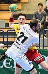 07.04.2017, Krems, Handball, Handball Liga Austria, HLA, OPO, UHK Krems, HC Hard,<br>TOMANN Aron, KNAUTH Michael<br><br><br><br>Copyright DIENER / Zierlinger Karl<br>Marktgasse 3-7 / 4 / 5 / 21<br>A-1090 Wien<br>Telefax +43 1 955 32 35<br>Mobil +43 676 629 98 51<br>BA-CA<br>Bank Nr. 12000<br>Account Nr. 00712 223 783<br>e-mail: agentur@diener.at<br>Datenbank: www.diener.at