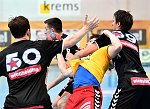 12.05.2018, Krems, Handball, Handball Liga Austria, HLA, 2.HF, UHK Krems, WAT Margareten,<br>SCHWEIGER Vincent, SEIDL Thomas, JOCHMANN Jakob, KOLAR Markus<br><br><br>Copyright / www. sportfotos. at<br>Missongasse 21<br>A - 3500 Krems<br>zierlinger@sportfotos.at<br>www.sportfotos.at<br>Kremser Bank <br>BIC SPKDAT21XXX<br>IBAN AT392022800704000918<br>